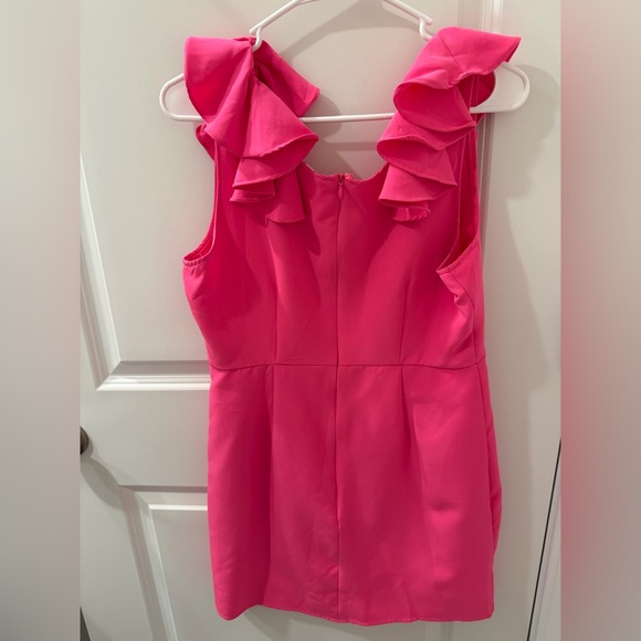 Glam Bright Pink Ruffle Dress - Picture 3 of 3
